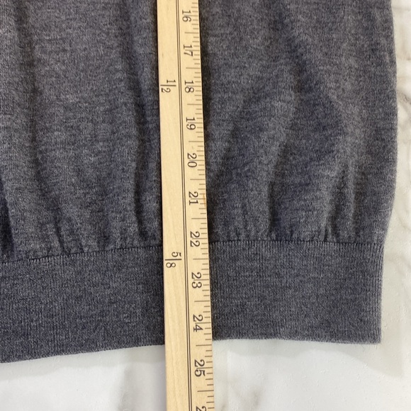 Hickey Freeman Polo Collar Sweater Men's Size Medium Gray Wool Long Sleeve Soft - Picture 9 of 12